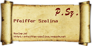 Pfeiffer Szelina névjegykártya